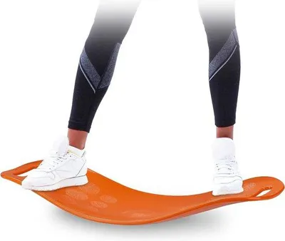 Produktbild von Famanu Balance Board Fitness Twist Board für Körpertraining & Yoga - bis 150 kg - Orange