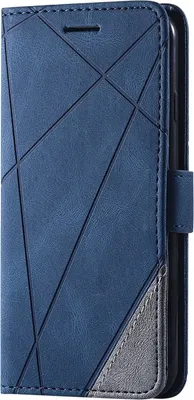 Produktbild von Mobigear Rhombus iPhone SE (2020) Hülle Klapphülle Geldbörse - Blau