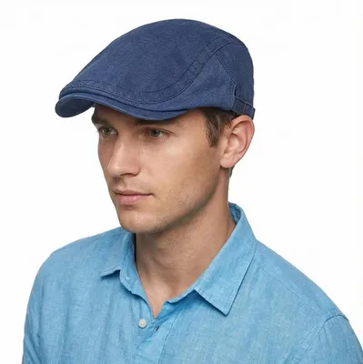 Productafbeelding van Herenshirt, zomer, katoen, marineblauw, verstelbaar, 55-60 cm