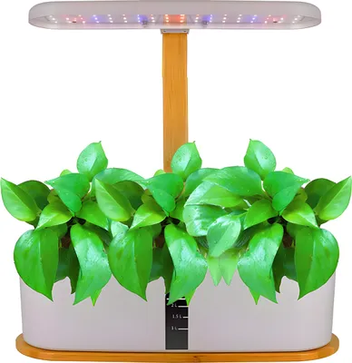 Produktbild von Hydrokultur-Anbausystem fuer den Innenbereich, 10 Pods, 20 W, 72 LEDs, Wachstumslicht, volles Spektrum, hoehenverstellbar, leise, intelligente Pumpe, Pflanzen-Keimungsset fuer Gemuese, Blumen, Obst