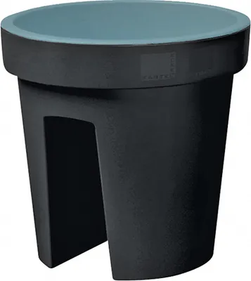 Produktbild von Centi Kunststoff Balkon-Pflanzkübel/Blumenbrücke, d= 28cm, H= 25cm, schwarz-pastellblau