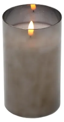 LED-Kerze-Grau-Dekorativ