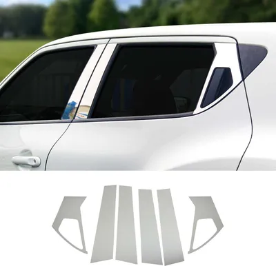Zdjęcie produktu dla Wykończenie słupka drzwi słupka B dla Nissan Juke 2010-2019 stal nierdzewna srebrna 6szt