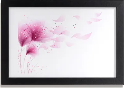 Produktbild von Bild 30x20 MDF-Rahmen, Wandkunst pinke Blume