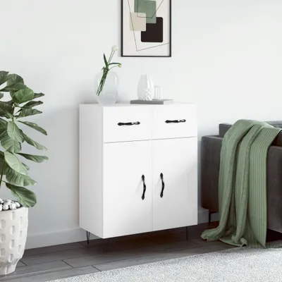 Produktbild von [Home] Sideboard Hochglanz-Weiß 69,5x34x90 cm Holzwerkstoff , Neue Mode 2024 im häuslichen Leben