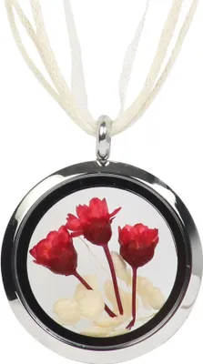 Produktbild von DeMarie Medaillon mit Kette Edelstahl Blume