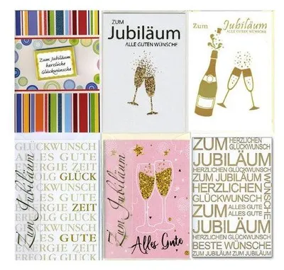 Produktbild von Jubiläumskarte, 10 Motive, sortiert