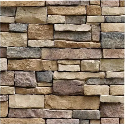 Immagine prodotto di Pannelli murali autoadesivi con effetto pietra decorativo, pannelli murali in PVC con motivo pietra, rivestimento murale 3D autoadesivo da 45 cm × 10 m con motivo retrò in mattoni di cemento.