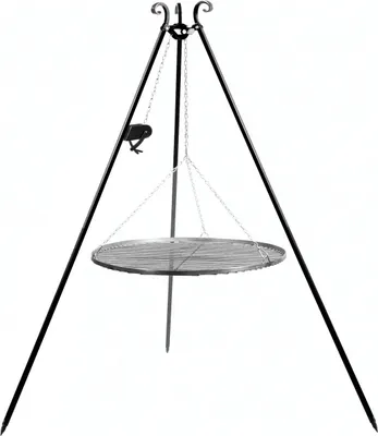 Produktbild von CookKing Schwenkgrill 180 cm - Grillrost aus Rohstahl 70 cm + Kurbel