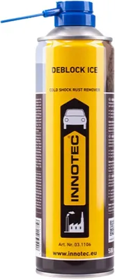 Immagine prodotto di Innotec Deblock Ice Antiruggine a freddo 500 ml aerosol – A base di MoS₂ – Effetto shock termico fino a −180 °C – Elevato effetto capillare – Senza silicone