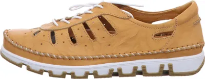 Produktbild von Gemini Damen Sneaker Leder Cutouts sportliche Schnürschuhe 382345, Größe:40 EU, Farbe:Gelb