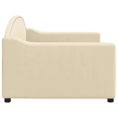 Produktbild von VidaXL 354187, Sofabett, Cremefarben, Schaum, Metall, Polyester, Holz, 2230 mm, 1000 mm