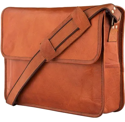 Obrázek produktu pro Vintage kožená taška přes rameno pro notebook a dokumenty