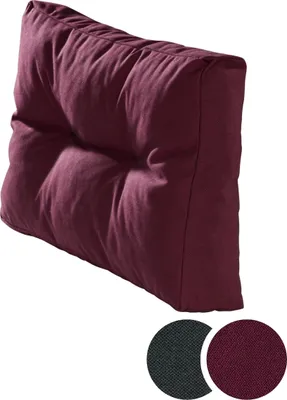 Obrázok produktu pre sleepling - Vankúš na paletu Bodyprotect Vankúšiky na paletu, bočná časť rohového vankúša, 60 x 40 cm, vysokokvalitná čalúnnická tkanina v tmavočervenej farbe