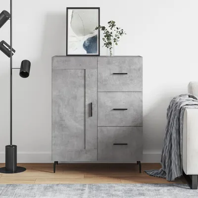 Produktbild von [Home] Sideboard Betongrau 69,5x34x90 cm Holzwerkstoff , e Mode 2024 im häuslichen Leben