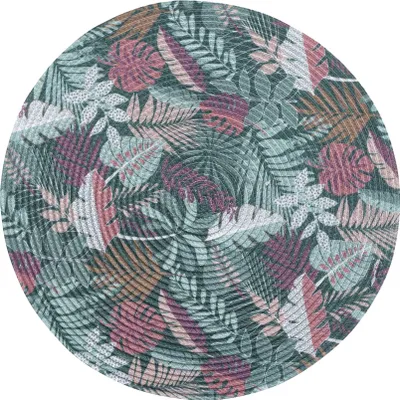 Image de Set de table rond ambiance tropicale