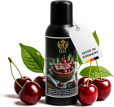 Produktbild von HAF Saunaaufguss Kirsche 250 ml - Sauna Aufgussmittel - Saunaduft mit natürlichen ätherischen Ölen für intensiven & langhaltenden Duft