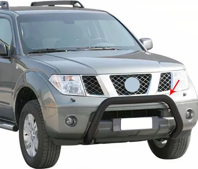 Zdjęcie produktu dla Listwa ochronna przedniego zderzaka do Nissan Pathfinder 2005-2011 ø76mm stalowa czarna