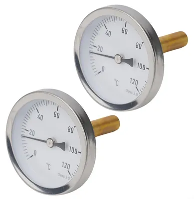Image de Thermomètre bimétallique de 0 à 120 °C, pour diverses applications