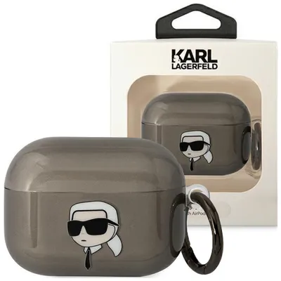 Produktbild von Fall Karl Lagerfeld Karl's Kopf Klaphniktck Na Airpods Pro 2 - Czarne