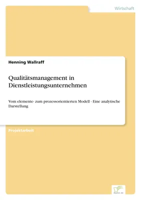 Produktbild von Qualitätsmanagement in Dienstleistungsunternehmen