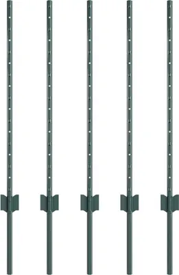 Produktbild von vidaXL Einbetonierter Zaunpfosten 5 Stk. Grün 120 cm
