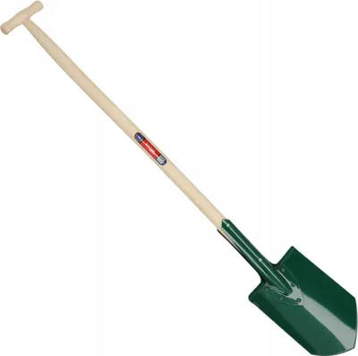 Obrázok produktu pre Rýľ/lopata – záhradný rýľ – ostrá hrana – kovové ostrie – drevená rukoväť – zosilnená – 117 cm