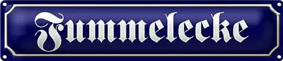 Produktbild von Blechschild Straßenschild 46x10cm Fummelecke Dekoration