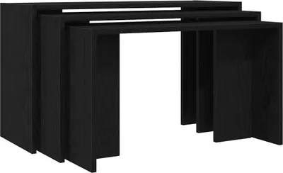 Produktbild von Satztische 3 Stk. Schwarz Holzwerkstoff