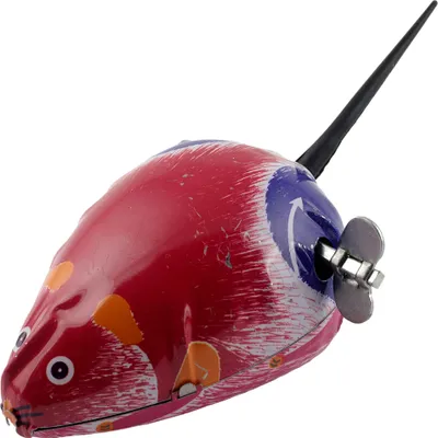 Produktbild von Blechspielzeug Maus rot blau Mäuschen Blechmaus