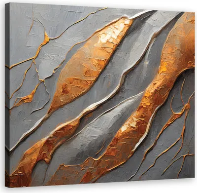 Produktbild von Leinwandbild Stein-Glamour-Abstraktion 40x40 Feeby Grau bild für die wand bereit zum aufhängen