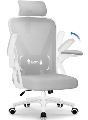 Produktbild von Portreen Bürostuhl, Bürostühle, Schreibtischstuhl, bürostuhl ergonomisch mit Verstellbarer Kopfstütze,Chefsessel, Drehstuhl 150kg