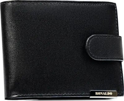Produktbild von Herren Leder Geldbörse RM-02L-BDF-BL-9984 Schwarz