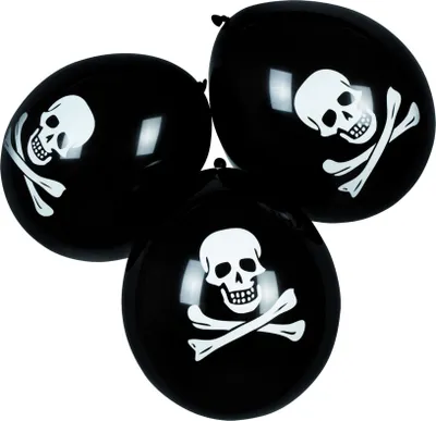 Produktbild von Ballone Piratenparty - 25 cm - 6 Stk. Luftballons Pirat