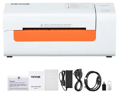 Produktbild von Thermischer Etikettendrucker – 150 mm/s Druckgeschwindigkeit – 40-108 mm Etikettenbreite – 203 DPI Auflösung – USB-Anschluss – Kompatibel mit Windows, Mac OS, Linux