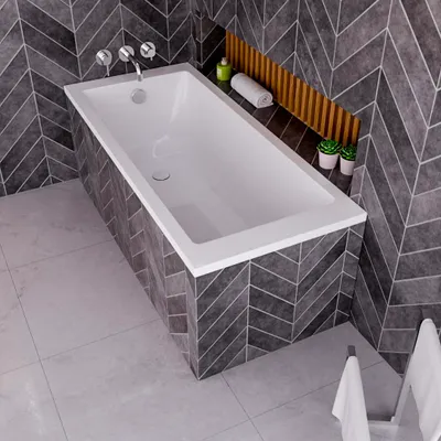 Produktbild von ECOLAM Badewanne Tami Acrylwanne Wanne 180 x 80 cm Wannenträger Styroporträger befliesbar Ablaufgarnitur Füße Silikon