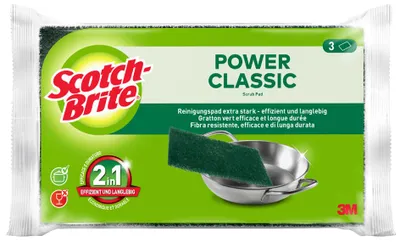 Immagine prodotto di Scotch Brite CLSP3 Spugna abrasiva Scotch-Brite Classic, verde, confezione da 3