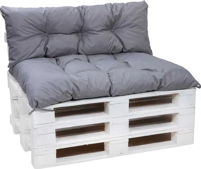 Obrázok produktu pre Podušky na paletový nábytok sedák 120x50 / operadlo 120x50cm šedý | Podsedák na paletové | Vodeodolný záhradný Poduška | Sedáky na paletové sedenie