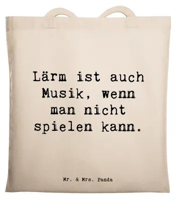 Produktbild von Mr. & Mrs. Panda Jutebeutel Spruch Schlagzeug Lärm - Transparent - Geschenk, Beats, Beutel, Musik, Lernen, Präsenz, Musiker, Tasche, Shopping, Tote Bag, Instrument