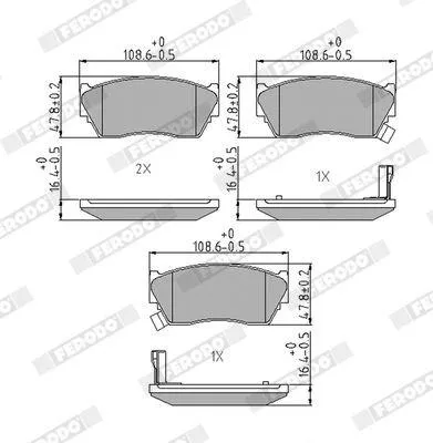 Produktbild von FERODO Bremsbeläge Satz für NISSAN 100 NX (B13) FDB763