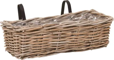 Immagine prodotto di Fioriera da balcone SACADA in rattan naturale 46x18x14 cm