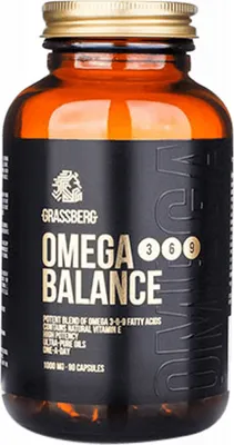 Produktbild von Grassberg Omega 3-6-9 Balance (90 Caps) Unflavoured - Vitamine, Mineralien & Gesundheit - Fettsäuren