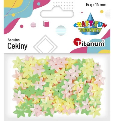Produktbild von Pailletten Blumen Mix pastell 14mmx14g Titanum
