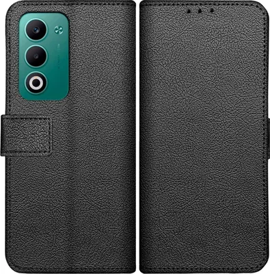 Image de Cazy Coque compatible avec Oppo A5 (5G) Coque avec Porte-cartes – Bookcase Classic – Noir
