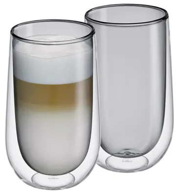 Imagen del producto de Cilio, vaso para Latte Macchiato, modelo VERONA, color gris, número de artículo: 292947, código EAN: 4017166292947