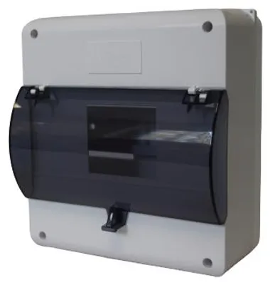 Produktbild von Modularer Verteilerkasten 1x8 Aufputz N+PE mit Rauchklappe IP30 Karlik OB-8ZZK