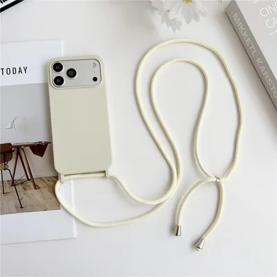 Produktbild von iPhone 18 Pro / 17 Pro Hülle - Coverup Colour TPU Back Cover mit Handykette - Ecru