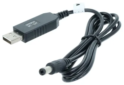 Produktbild von vhbw USB Ladekabel auf 5,5 x 2,5 mm Hohlstecker - 5 V / 2 A zu 12 V / 0,7 Afür Router, externe Festplatte, Bluetooth Lautsprecher