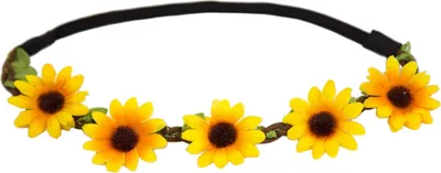 Produktbild von Oblique Unique Blumen Haarband Stirnband Haarschmuck Bohemia Kopfschmuck Blumenkranz - gelb
