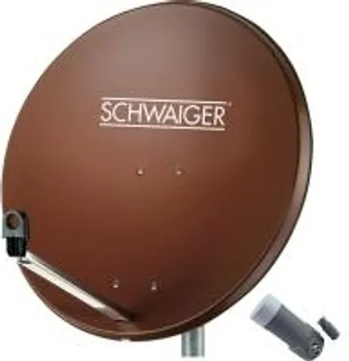Produktbild von SCHWAIGER SAT Anlage 80 cm 1 Teilnehmer Single-LNB Ziegel-Rot